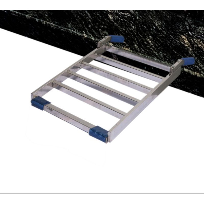 THANG DẮT XE MÁY INOX . KT 46x40 cm