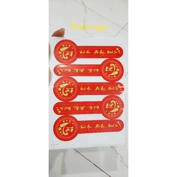 Tem dán chữ Tài 12cm