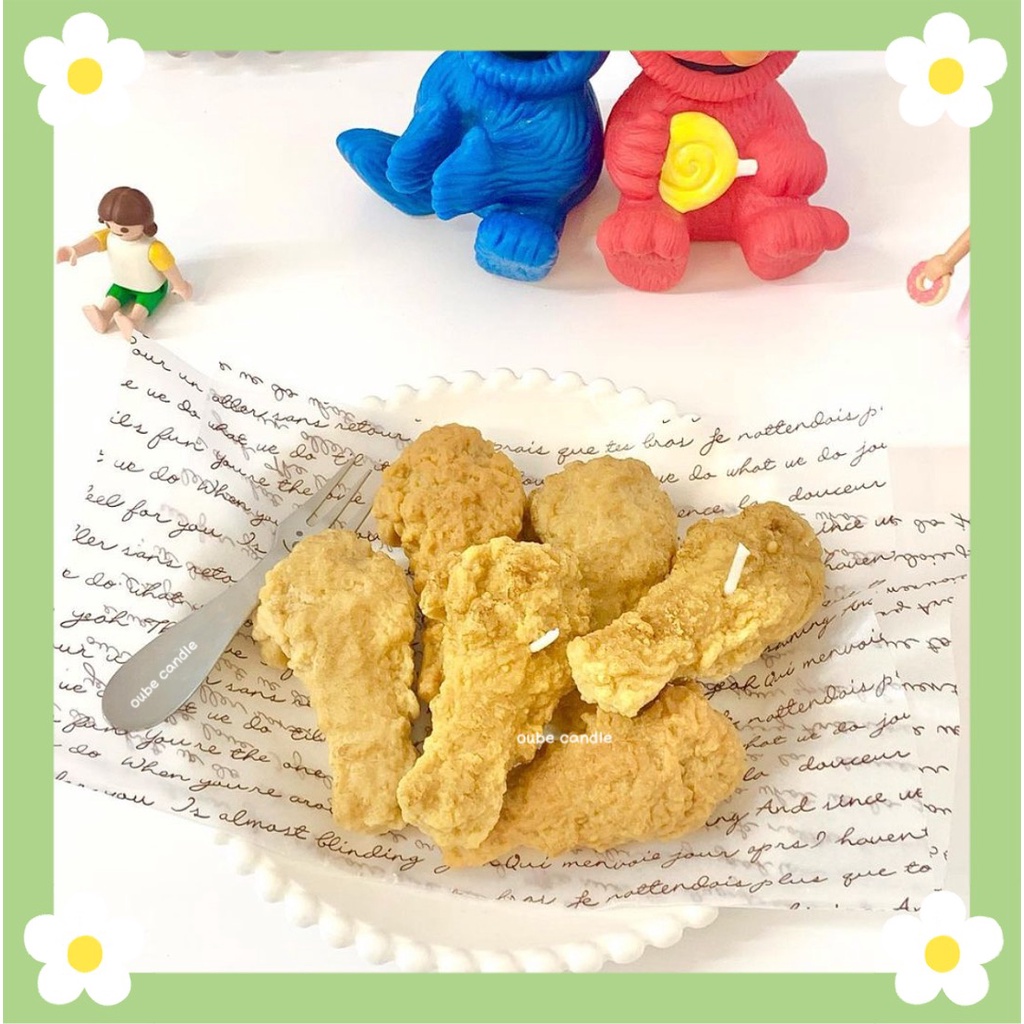 Nến Thơm Tinh Dầu Cao Cấp Decor Làm Quà Tặng Tạo Hình Gà Rán Độc Đáo | Oube Candle NT196