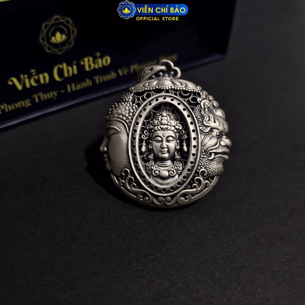 Mặt dây chuyền phật nhất niệm chất liệu bạc Thái 925 thời trang phụ kiện trang sức Viễn Chí Bảo M000232