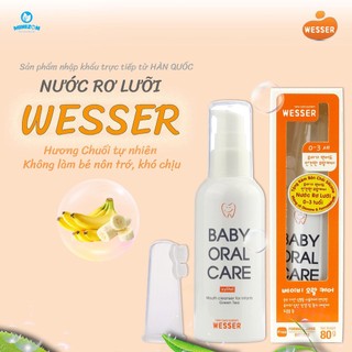 Nước rơ lưỡi Wesser Hàn Quốc cho bé tặng kèm rơ lưỡi silicon