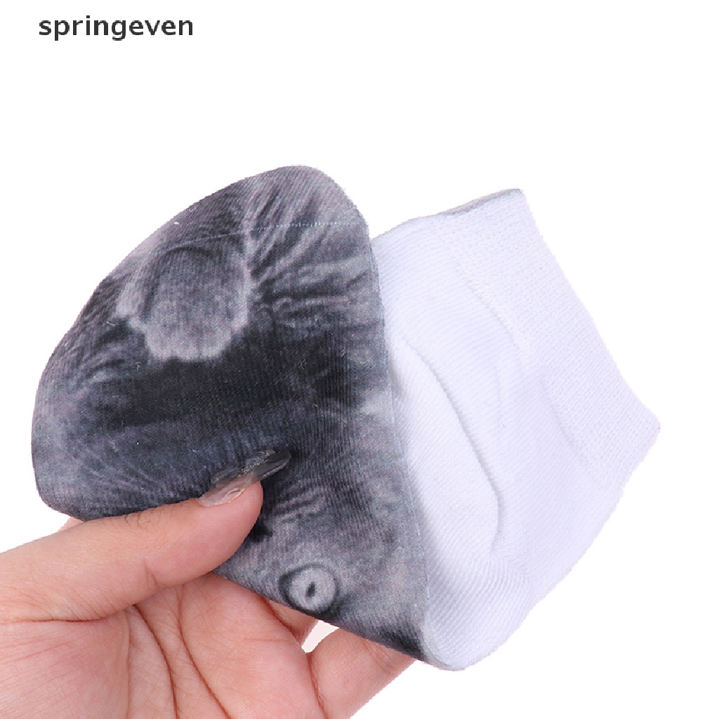 1 Đôi Tất Cổ Trung In Hình Mèo 3D Dễ Thương Cho Bé