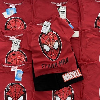 Set bộ Spiderman cườm Marvel dư xịn cho bé trai siêu đẹp, áo chất cotton kết hợp quần da cá mềm đẹp.đỏ đen