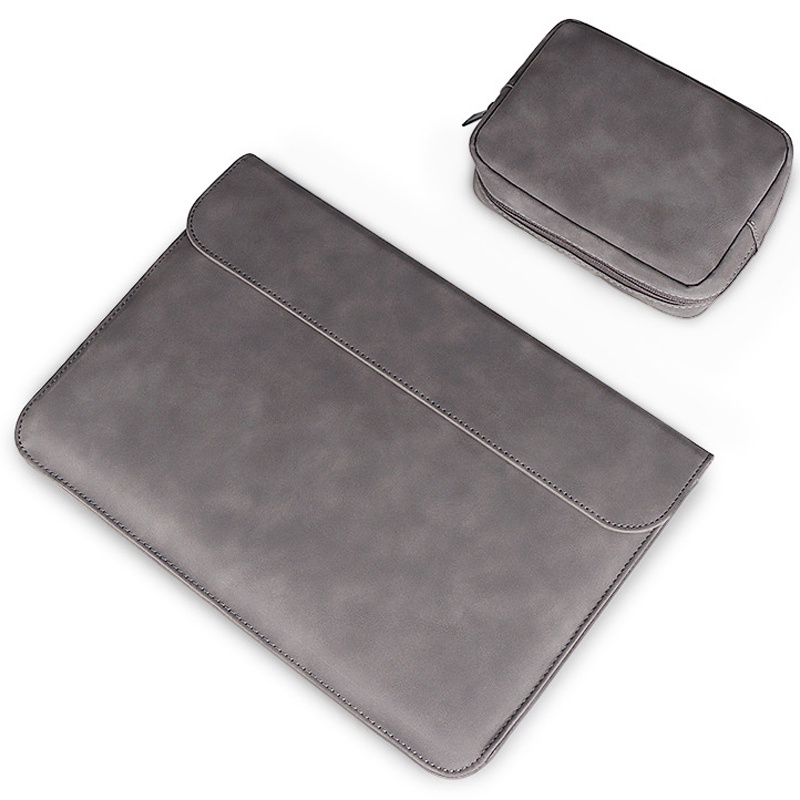 Túi đựng máy tính xách tay EVERTONER da chống thấm nước có túi đựng cục sạc thích hợp cho Macbook Air Pro 2022