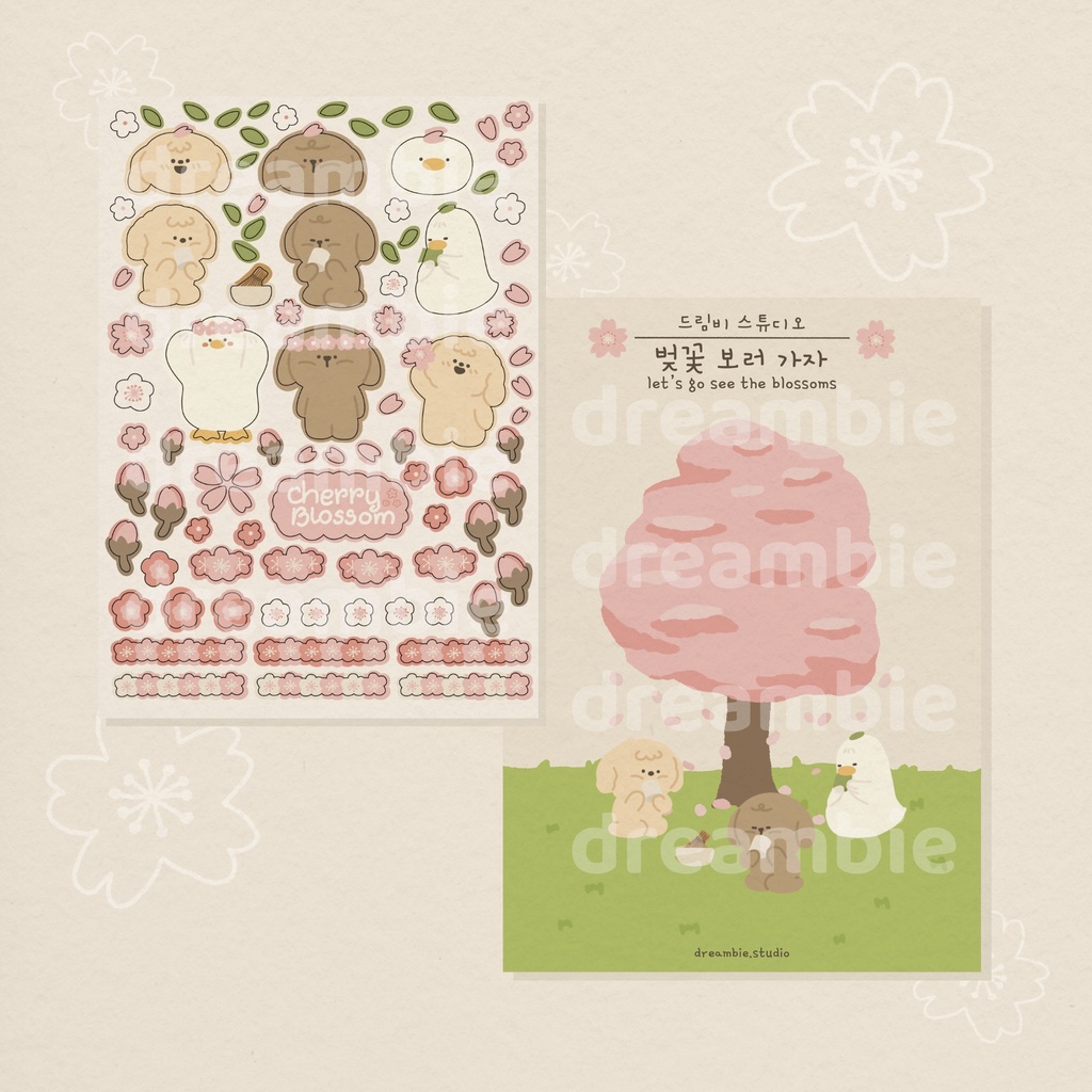 dreambie | sticker hoa anh đào