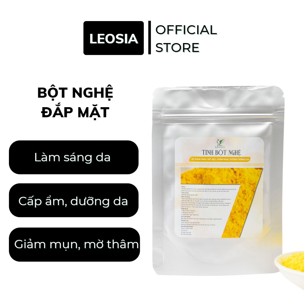 Bột Nghệ đắp mặt nạ hữu cơ Leosia nguyên chất 100G | 100% Organic