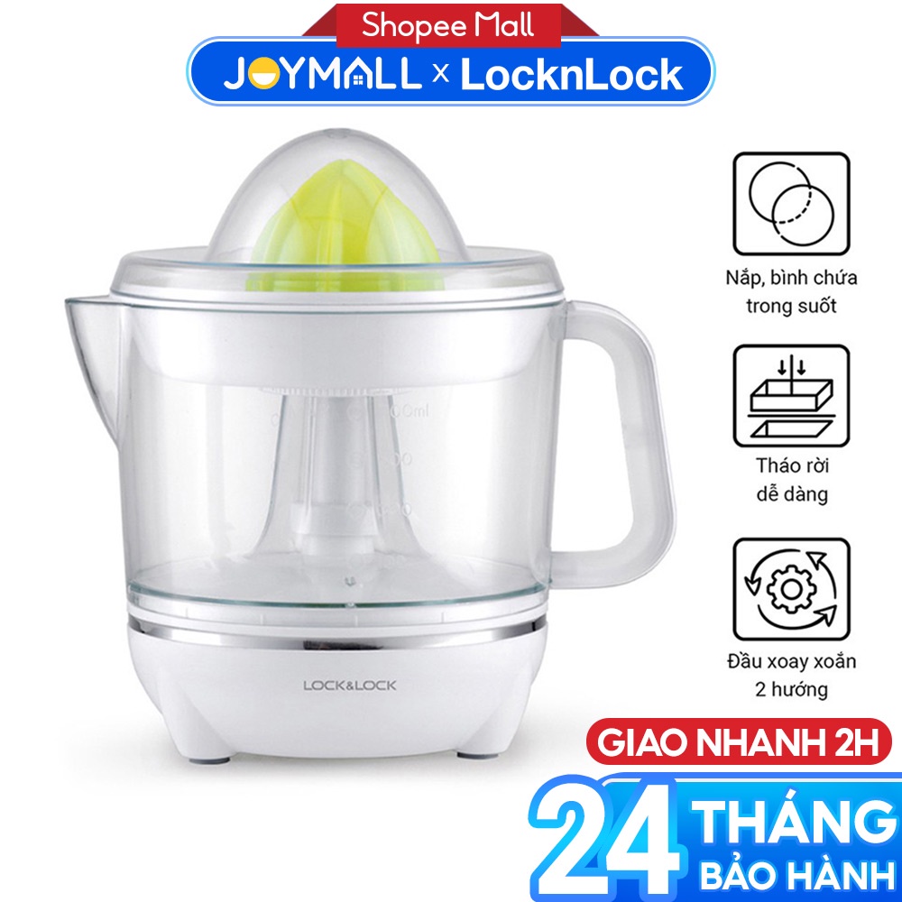 Máy vắt cam Lock&Lock EJJ231 700ml 40W - Hàng chính hãng, xoay ép 2 chiều cho nhiều nước cam - JoyMall