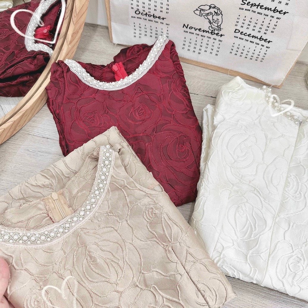 SET ÁO DÀI GẤM CÁCH TÂN 2 MÀU