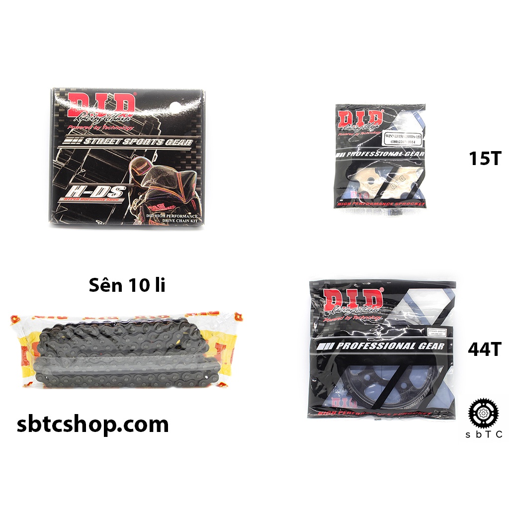 NSD Nhông sên dĩa DID 10 li ly Honda Winner 150 chính hãng Thái Lan (CÓ VÀNH CHỐNG TRƯỢT SÊN)