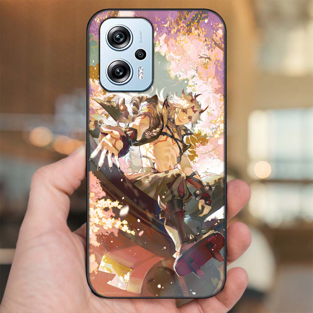 Ốp lưng Poco X4 GT viền đen in hình Arataki Itto Genshin Impact