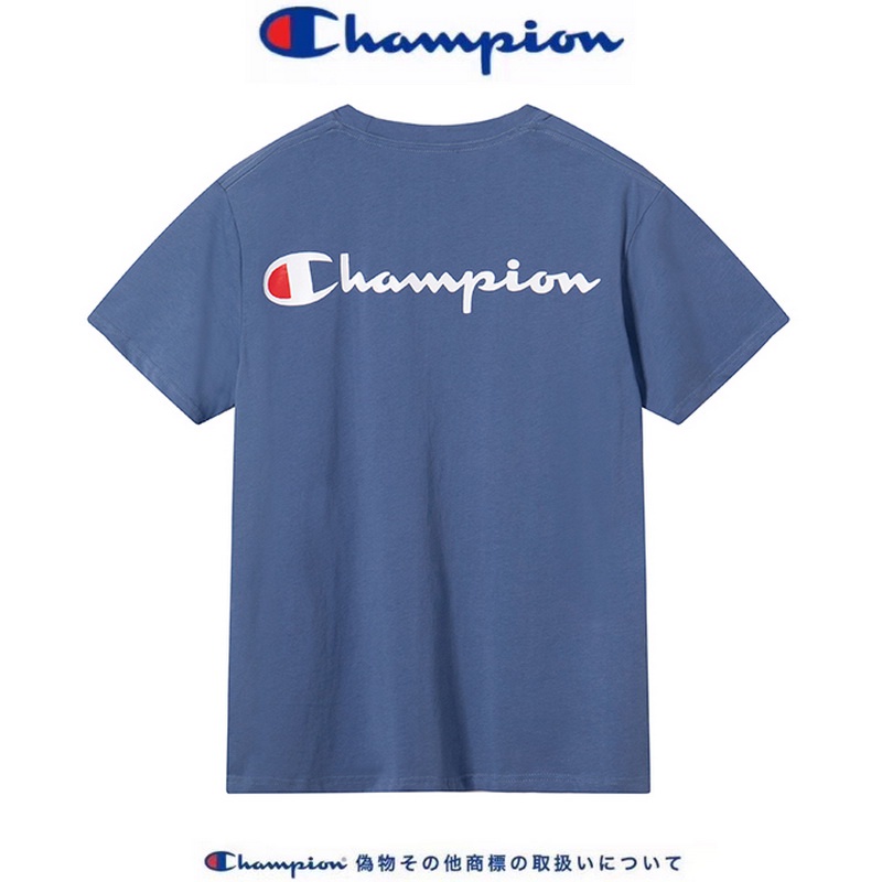 Áo Thun Tay Ngắn Dáng Rộng In Logo Champion Thời Trang Cho Cặp Đôi Lưng