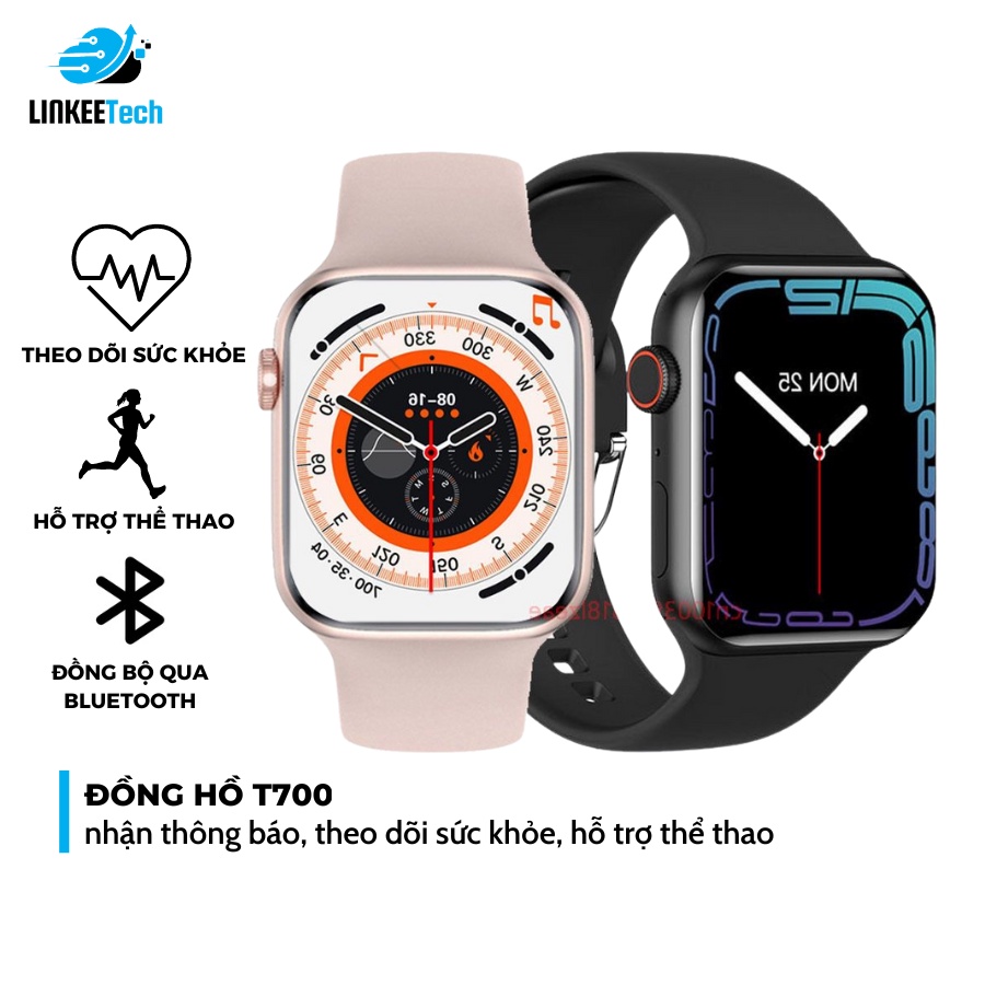 Đồng Hồ Thông Minh T700 Prm Bản 5.0 Kết Nối Bluetooth Chống Nước, Nghe Gọi, Nhận Thông Báo- LinkeeTech