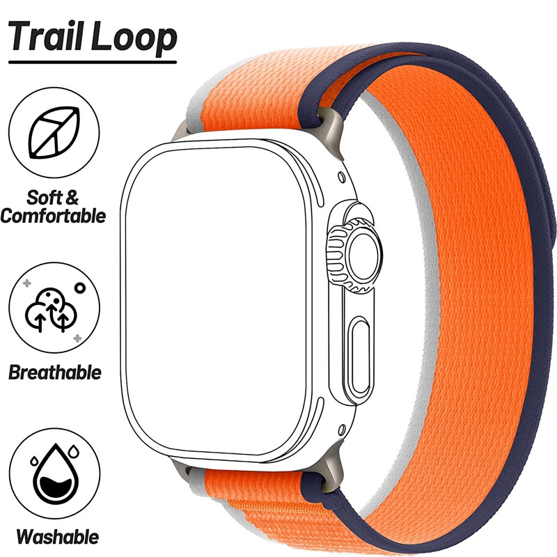 Dây Đeo Nylon Mềm Cho Đồng Hồ Apple iWatch Ultra series 7 6 3 SE 8 45mm 41mm 42mm 49mm 44mm 40mm 45mm 41mm 42mm