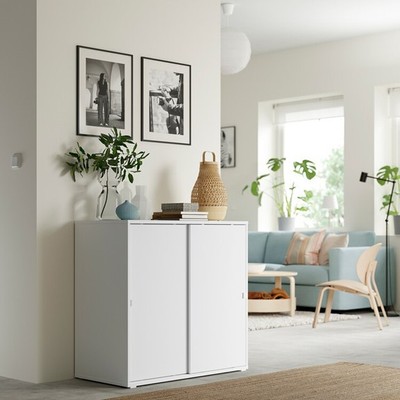 SOSIA, Tủ lưu trữ đồ dùng 2 cửa lùa STO_033, 95x47x90cm, tủ gỗ Scandi Home