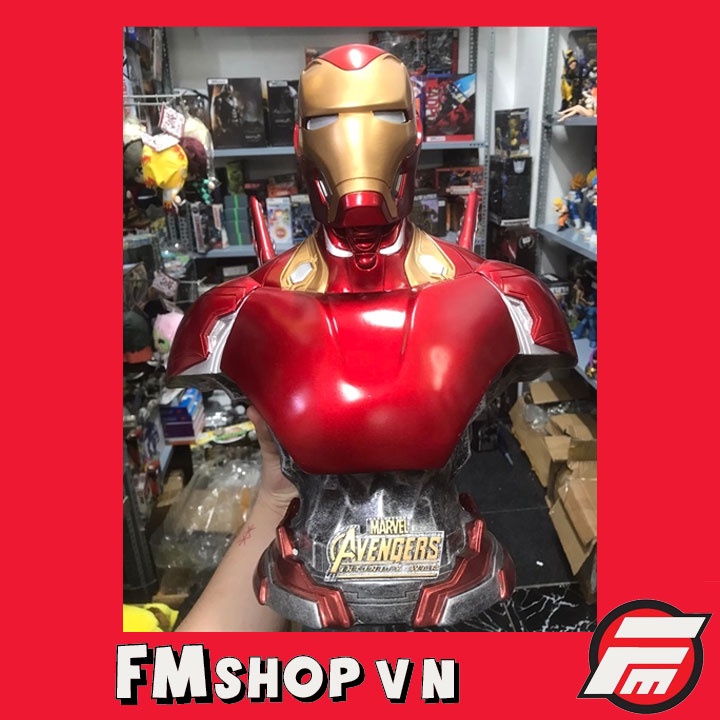 TƯỢNG BÁN THÂN 1/2 IRON MAN MARK 50 CAO 35CM MÔ HÌNH SIÊU ANH HÙNG MARVEL AVENGER NGƯỜI SẮT IRON MAN