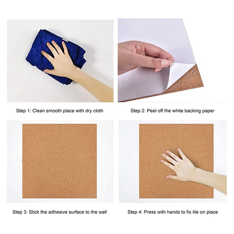 Set 6 Tấm Bảng Bần 1 / 2Inch Dày Không Khung Trang Trí Tường Văn Phòng / Trường Học