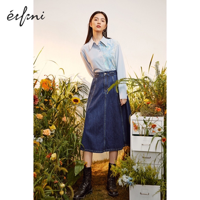 Áo sơ mi xanh Eifini