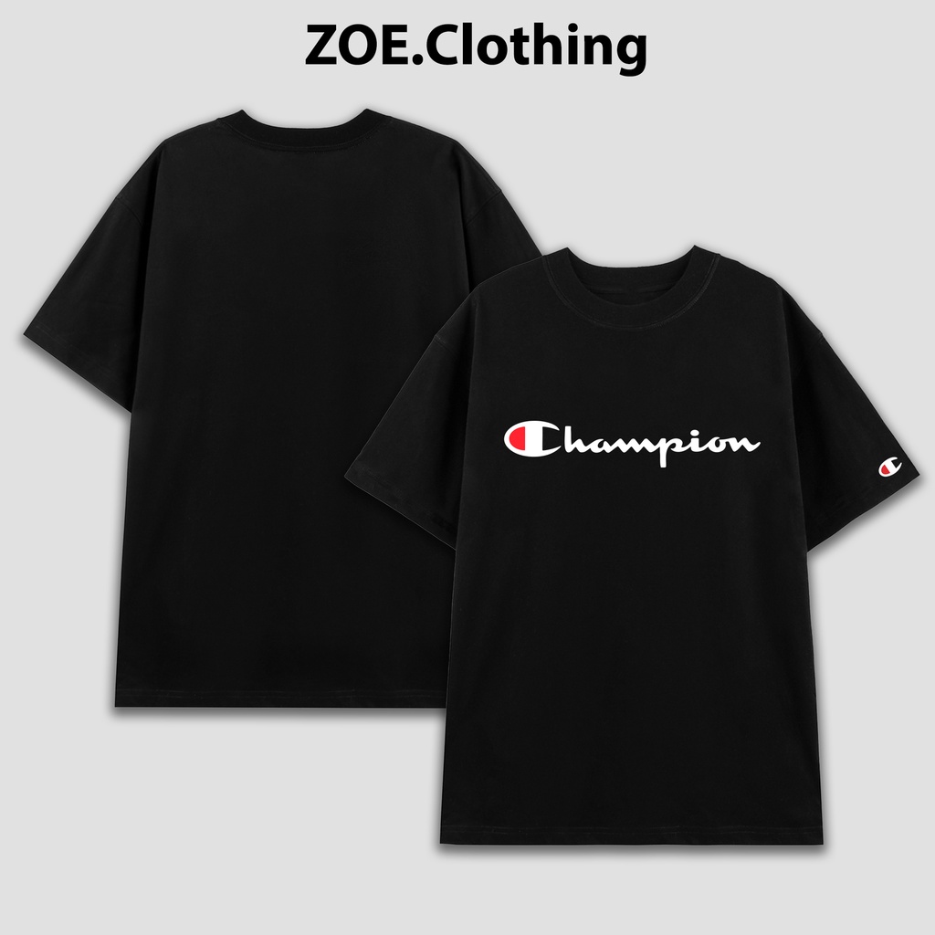 Áo thun CHAMPION, áo phông tay lỡ nam nữ unisex, ZOEclothing