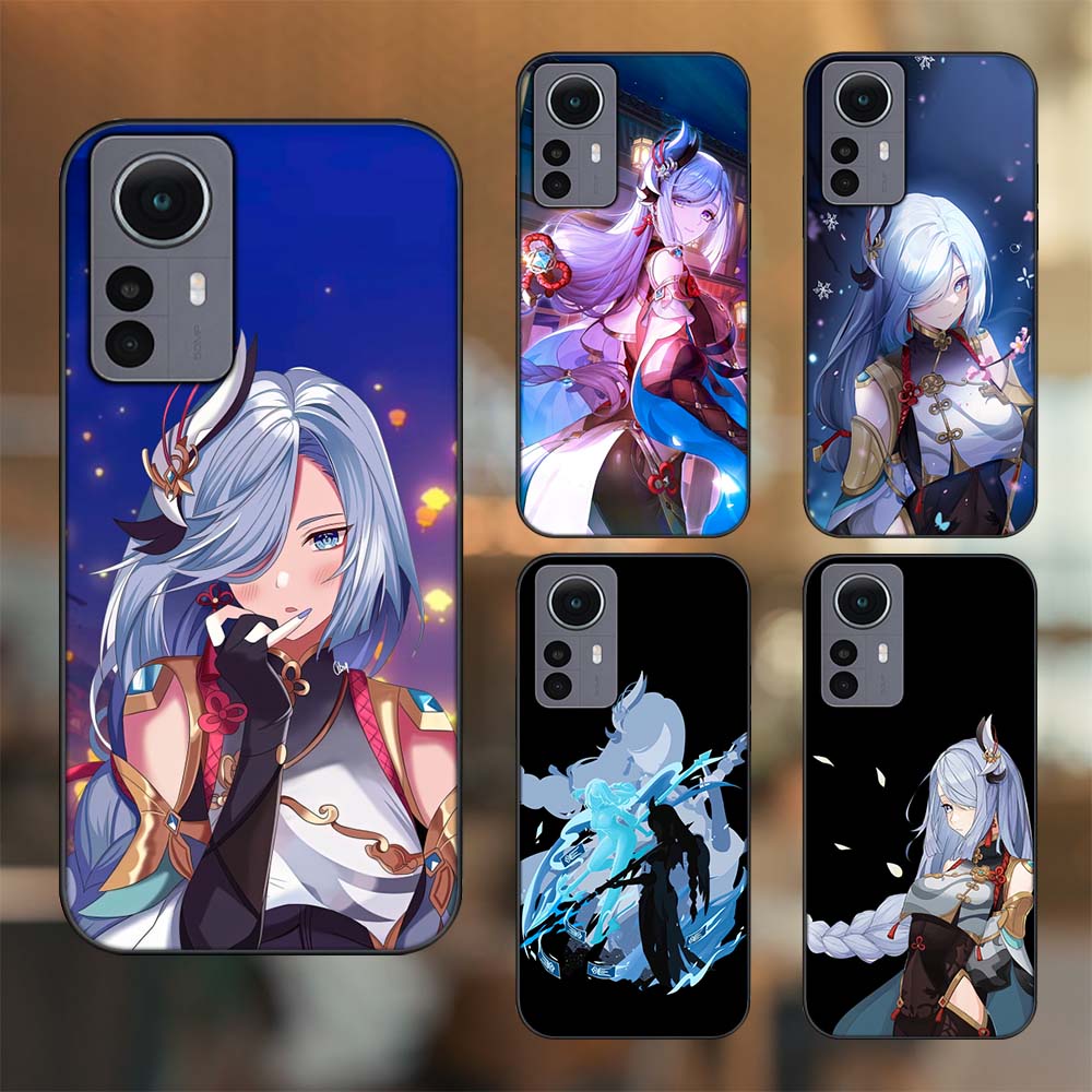 Ốp lưng Xiaomi 12 Pro 5G viền đen in hình Shenhe Genshin Impact
