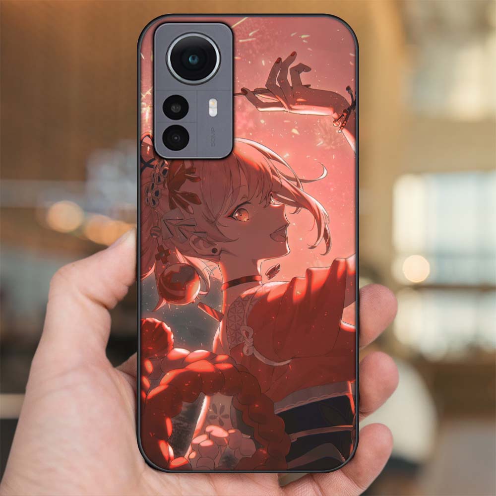 Ốp lưng Xiaomi 12 Pro 5G viền đen in hình Yoimiya Genshin Impact