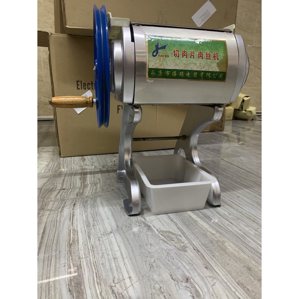 Máy cắt lát thịt heo thịt bò thực phẩm quay tay không sử dụng điện 70A