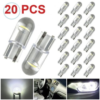 20 pieces of t10 led cob 6000k white w5w 168 car interior light dome reading map light-