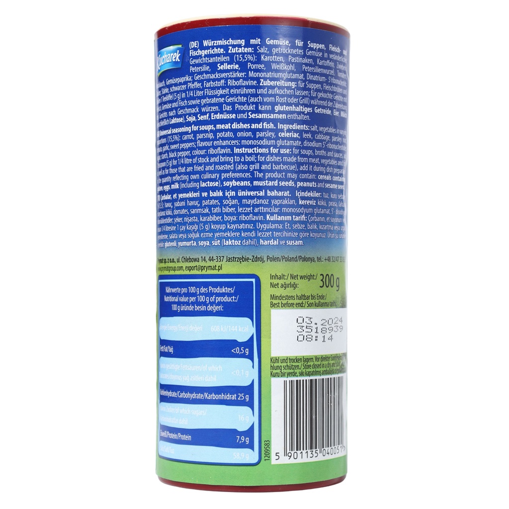 Hạt nêm rau củ hữu cơ Kucharek 300g, bột nêm cho bé ăn dặm nhập khẩu Đức