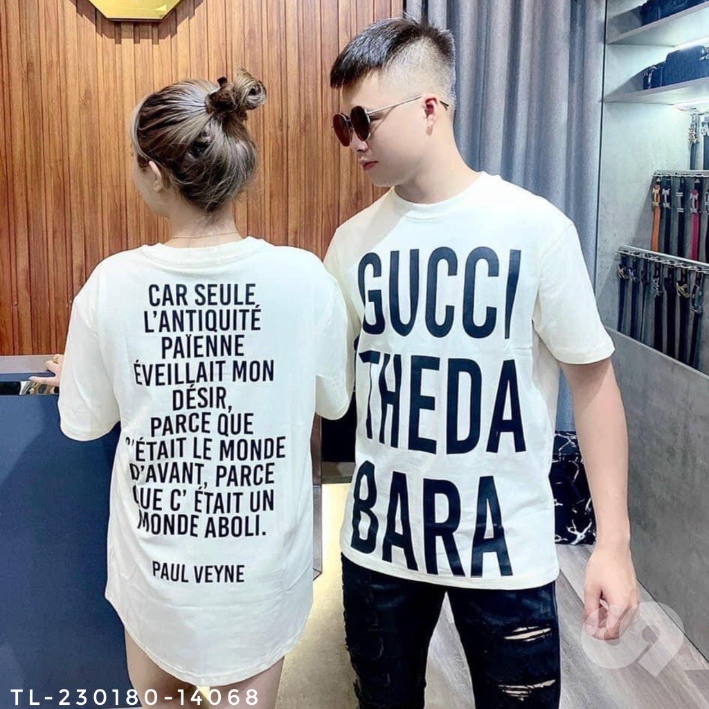 Áo thun Unisex Guc.ci Theda Bara cotton 2C đl 250gsm dày dặn, co giãn, thấm hút dành cho nam và nữ