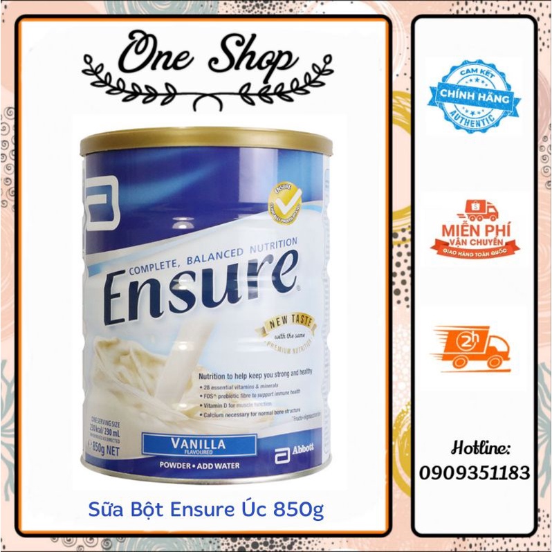 (Date T11/24) Sữa bột Ensure Úc hương vanilla 850g siêu ngon