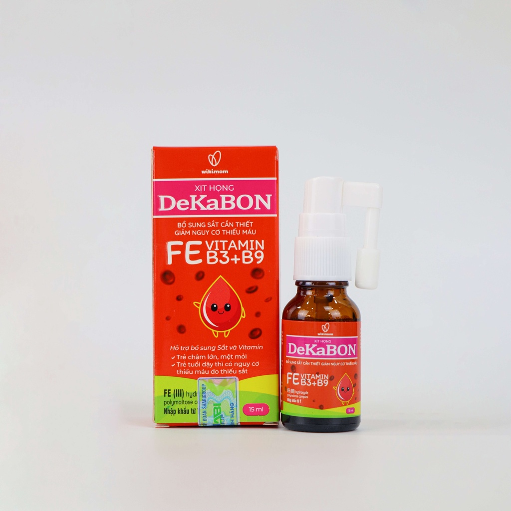 Dekabon fe vitamin b3 b9 15ml mini pum phân phối chính hãng - ảnh sản phẩm 3