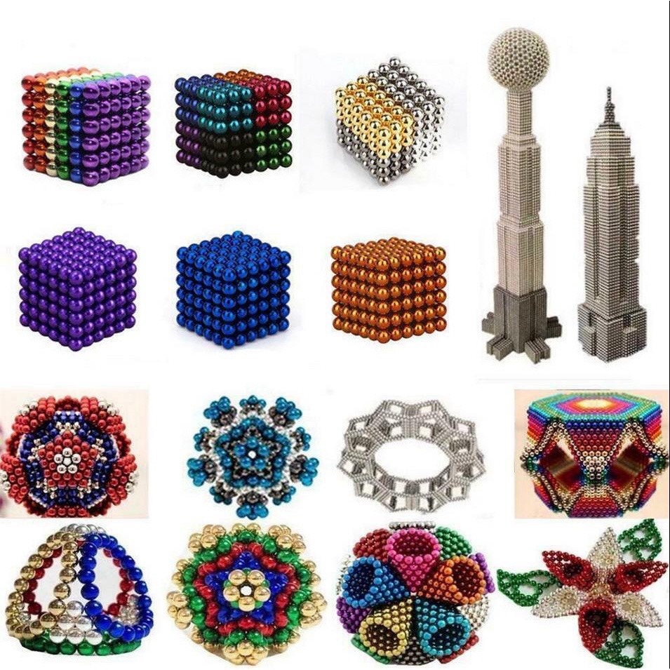 216 viên một bộ xếp hình thông minh BuckyBalls đường kính 3mm và 5mm đồ chơi sáng tạo cho bé