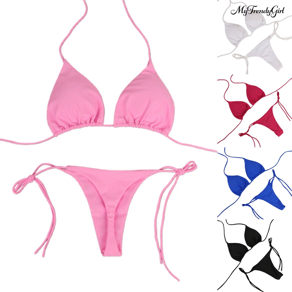 Bộ Bikini 2 Mảnh Màu Sắc Thời Trang Quyến Rũ Cho Nữ