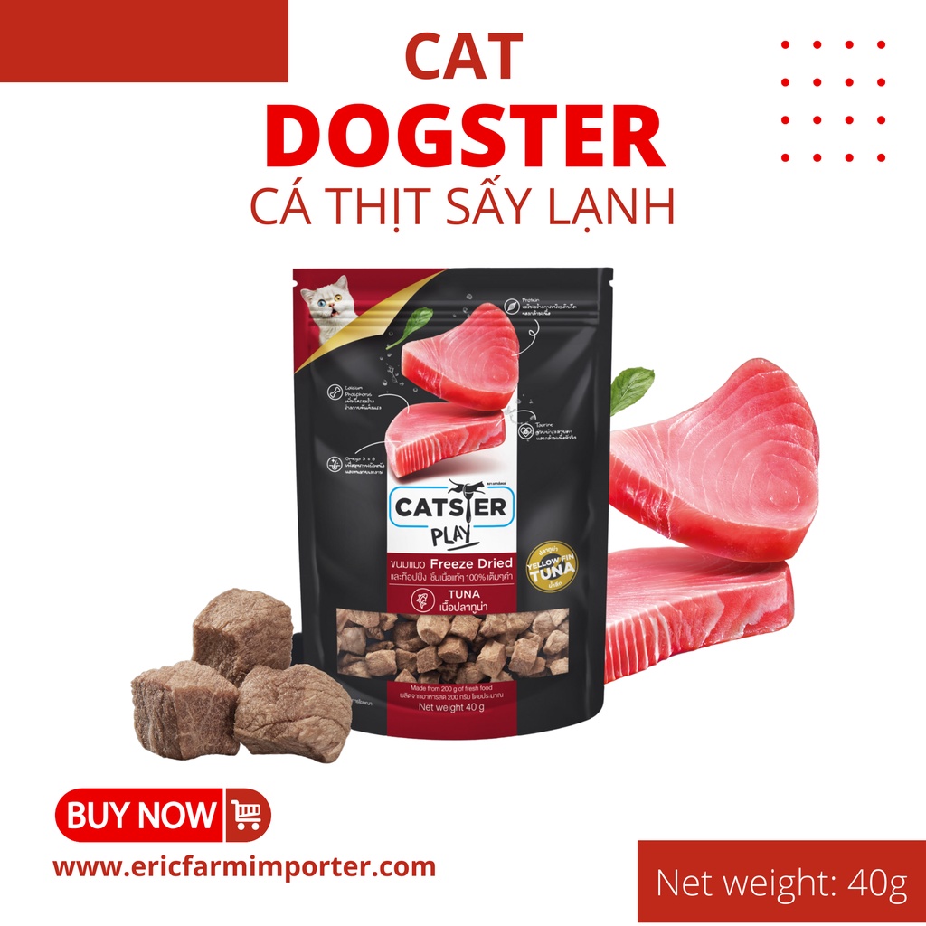 Thịt cá sấy lạnh Dogster Cat 🐶 FREE SHIP 🐶 Hàng nội địa TháiLand, công nghệ USA