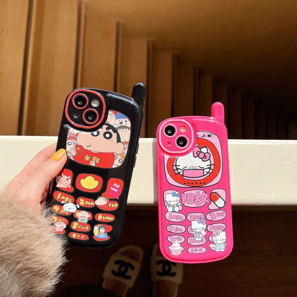 Ốp Điện Thoại Da Chống Sốc Họa Tiết Kuromi Cho iPhone 14 / 13 / 12 / 11