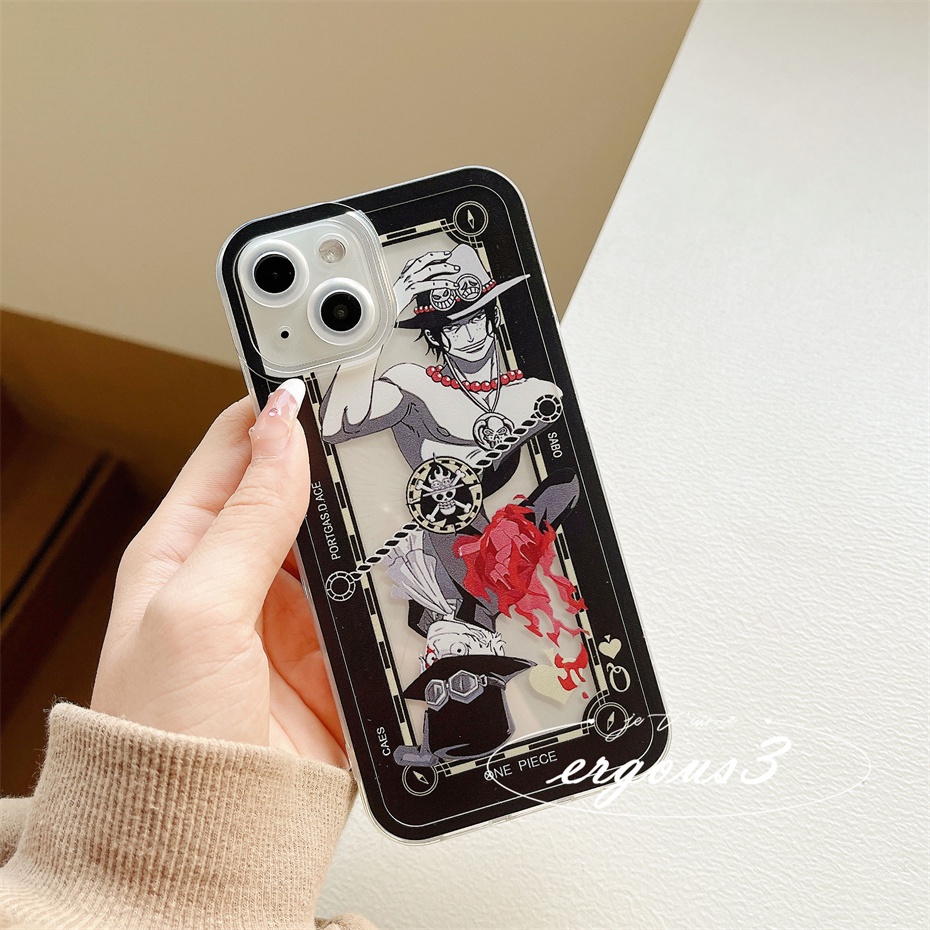 Ốp Điện Thoại Họa Tiết Portgas D. Cho iPhone 14 13 12 11 Pro Max SE2020 X XR Xs Max 7 8 6 6s Plus Ốp Điện Thoại Dẻo Họa Tiết Hoạt Hình Luffy Và Luffy Dễ Thương Cho Iphone