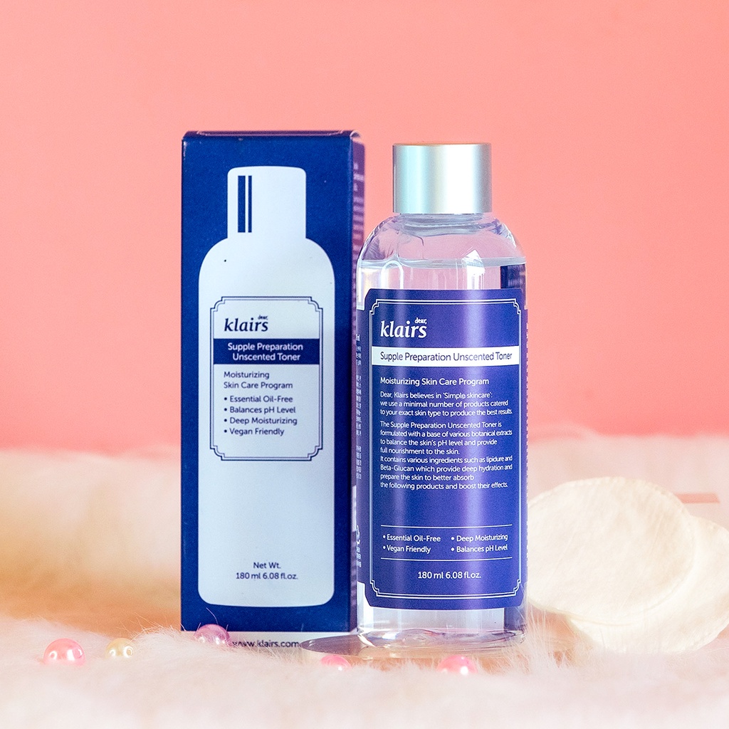Toner Klairs Không Mùi Moon21, Nước hoa hồng Klairs Supple Preparation Toner 180ml Dành Cho Da Nhạy Cảm