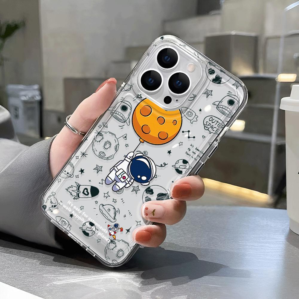Ốp Điện Thoại Trong Suốt Hình Phi Hành Gia Cho iphone 14promax 13 12 11 7Plus 7 8 X XR XSMax