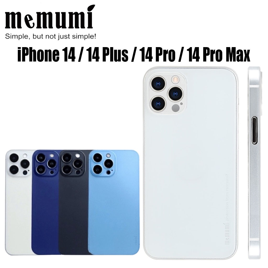 Ốp điện thoại iP 14 14 Plus 14 Pro 14 Pro Max Memumi Slim chất liệu nhựa PP nhám mờ siêu mỏng 0.33mm bảo vệ từng camera