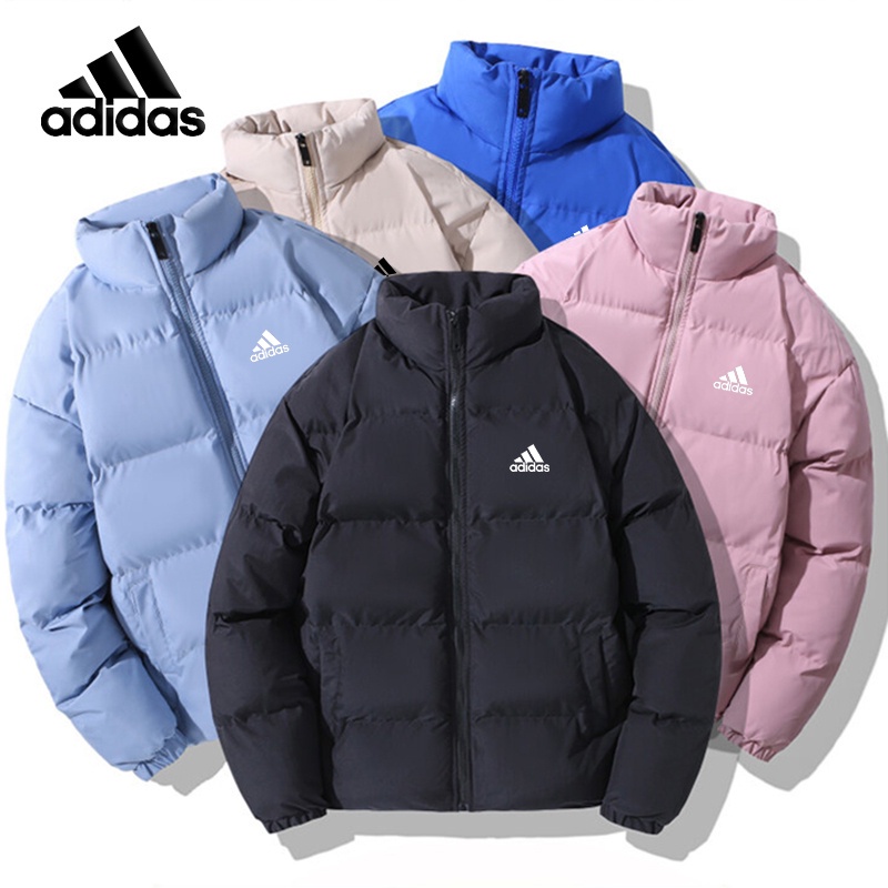 Adidas áo khoác mùa đông nam cổ cao Thể Thao Dáng Rộng Vải Cotton Dày Kiểu Hàn Quốc Thời Trang Cho Nam Và Nữ big size S-5XL