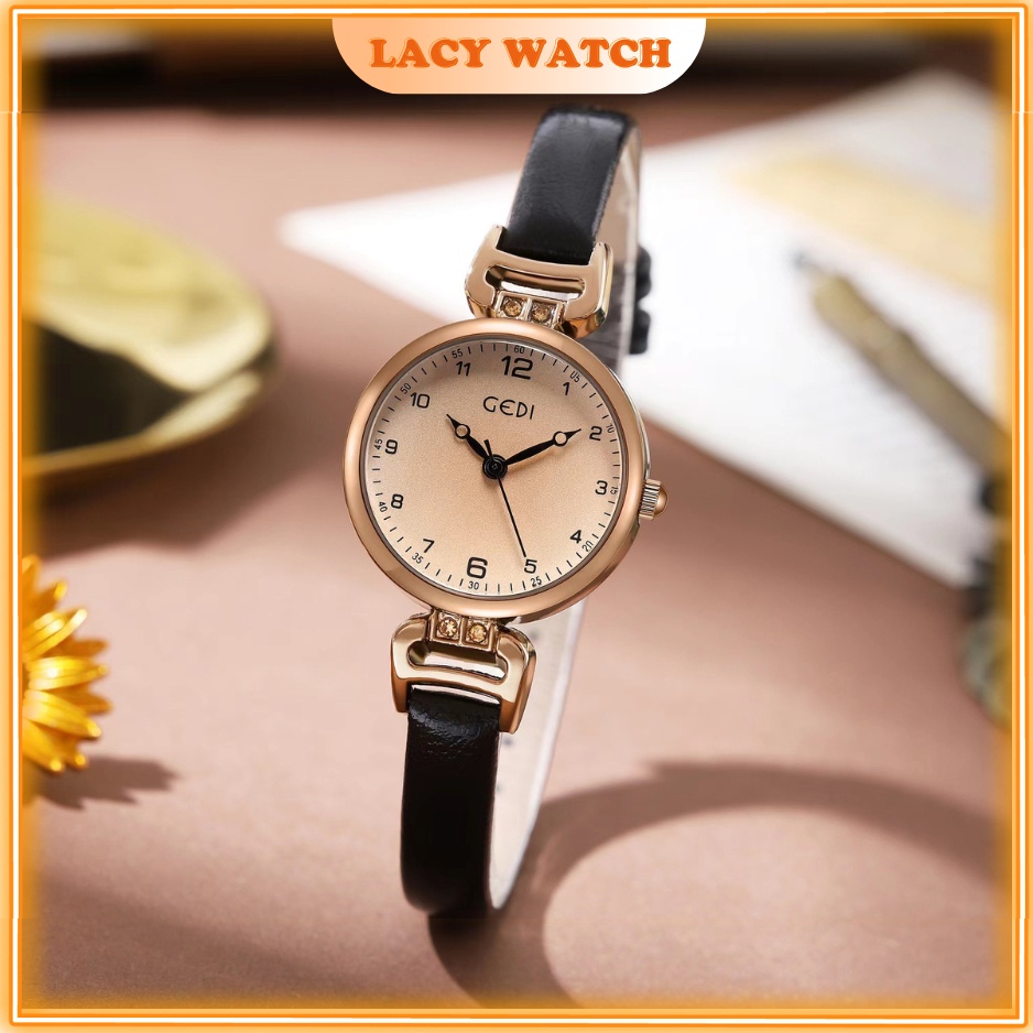 Đồng hồ nữ LaCy Watch đeo tay chính hãng mặt nhỏ chống nước dây da V16