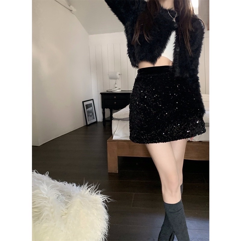 Chân Váy Bigsize Dáng Ôm Kim Sa Blink Blink Siêu Nổi Bật