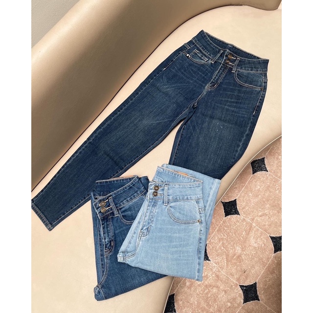 Quần baggy 2 nút MLB thêu logo