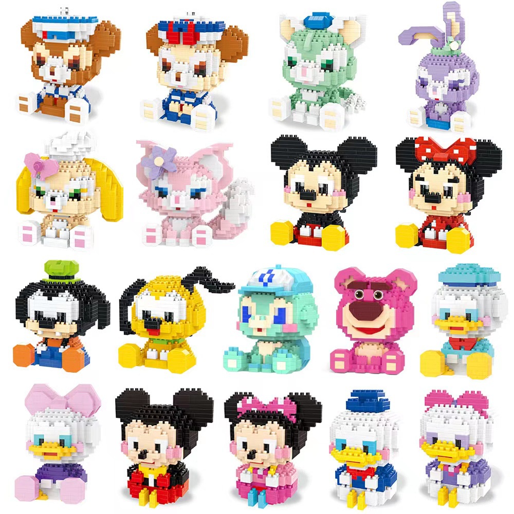 Đồ chơi xếp hình 3d nhân vật hoạt hình Disney FUNNY BUNNY Khối xây dựng mô hình lắp ráp Động vật model THỎ GẤU DÂU