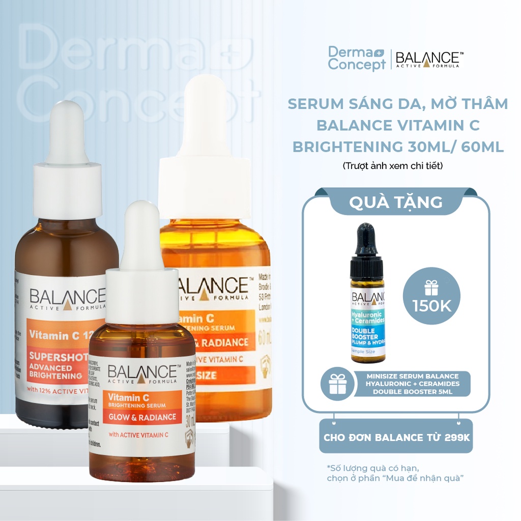 Serum sáng da, mờ thâm Balance Vitamin C Brightening 30ml/ 60ml [NHẬP KHẨU CHÍNH HÃNG 100%]