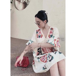 Đầm thô thổ cẩm cổ tim xinh đẹp