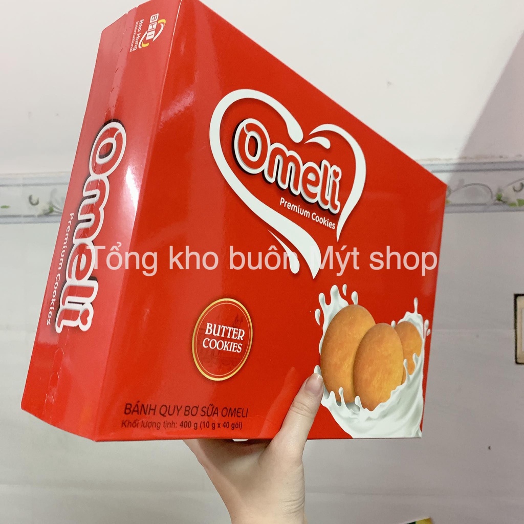 Bánh quy bơ sữa hãng Omeli 400g hộp giấy