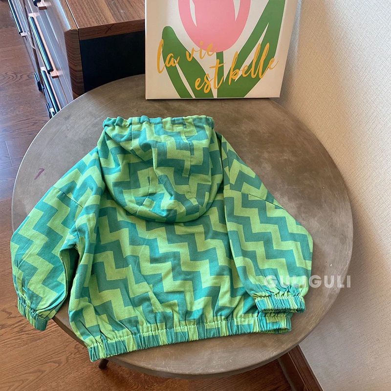 Áo Khoác Có Mũ Trùm Phối Màu Tương Phản Thời Trang Mùa Thu Hàn Quốc 2022 Dành Cho Bé Trai