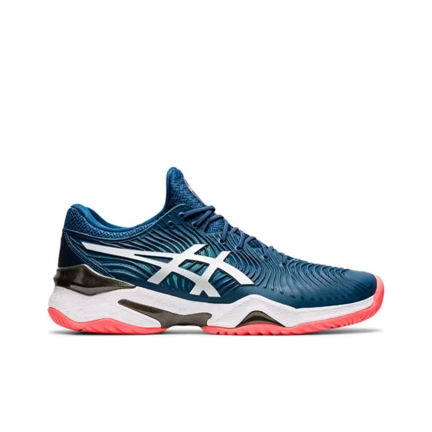 Giày Chạy Bộ tennis ASICS Court Ff 2 Dệt Cổ Thấp Màu Trắng / Xanh Dương / Hồng Cho Nam