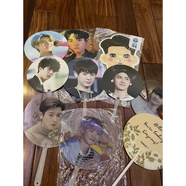 Quạt EXO CHANYEOL ,BAEKHYUN ,SEHUN goods offical