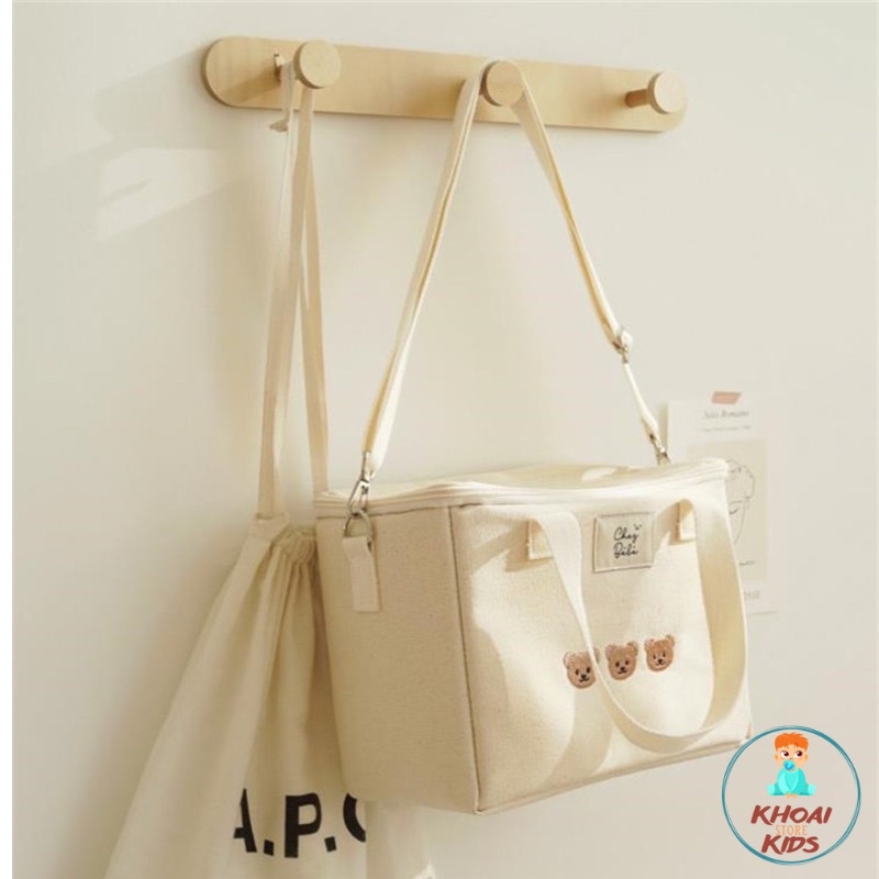 Túi đựng bỉm sữa giữ nhiệt đa năng dùng đựng đồ cho mẹ và bé